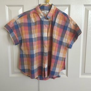 Madewell plaid button up. Size Small